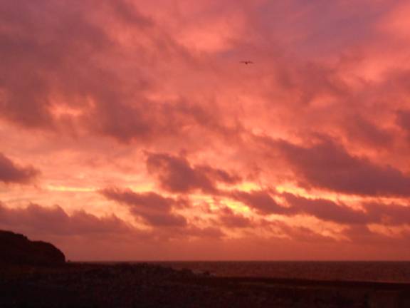 Red sky from room