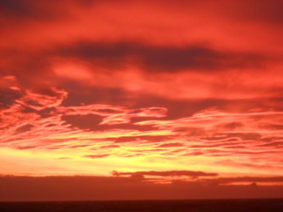 Waves in the sky over the sea